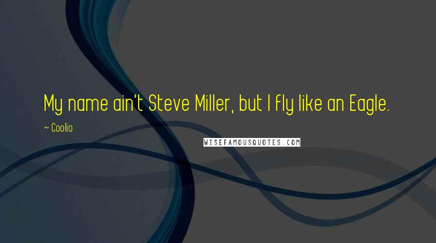 Coolio Quotes: My name ain't Steve Miller, but I fly like an Eagle.