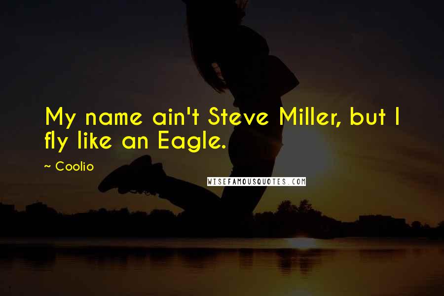 Coolio Quotes: My name ain't Steve Miller, but I fly like an Eagle.