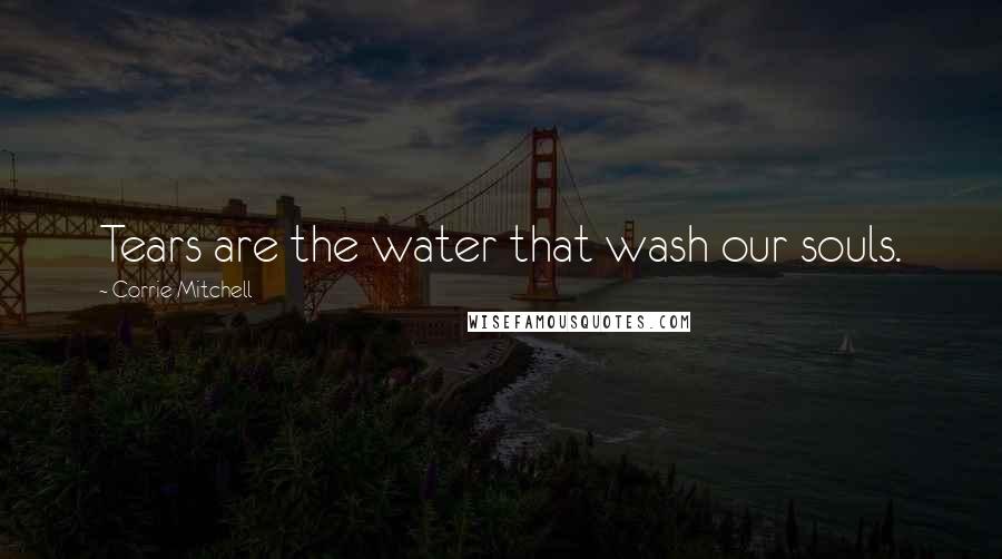 Corrie Mitchell Quotes: Tears are the water that wash our souls.