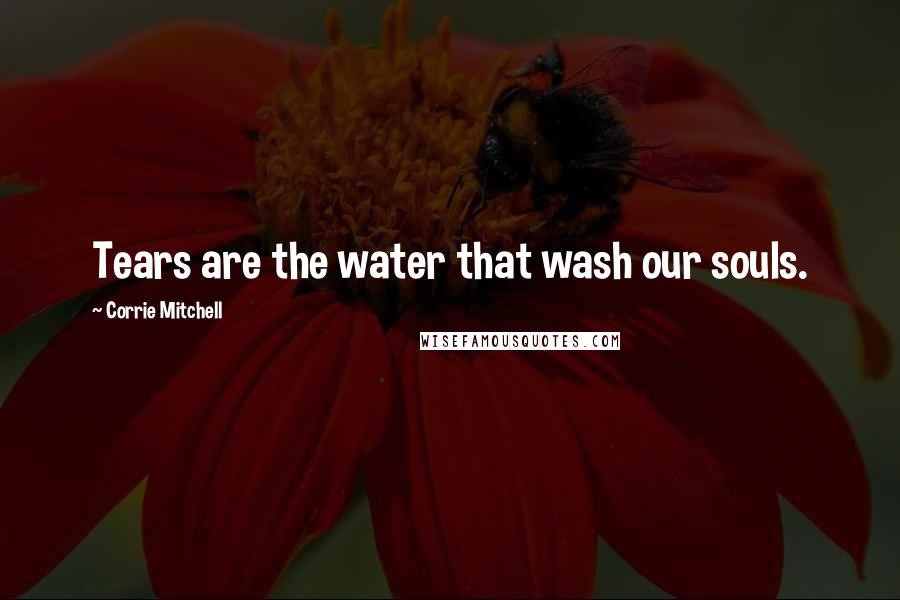 Corrie Mitchell Quotes: Tears are the water that wash our souls.