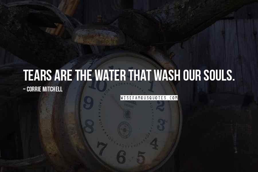 Corrie Mitchell Quotes: Tears are the water that wash our souls.