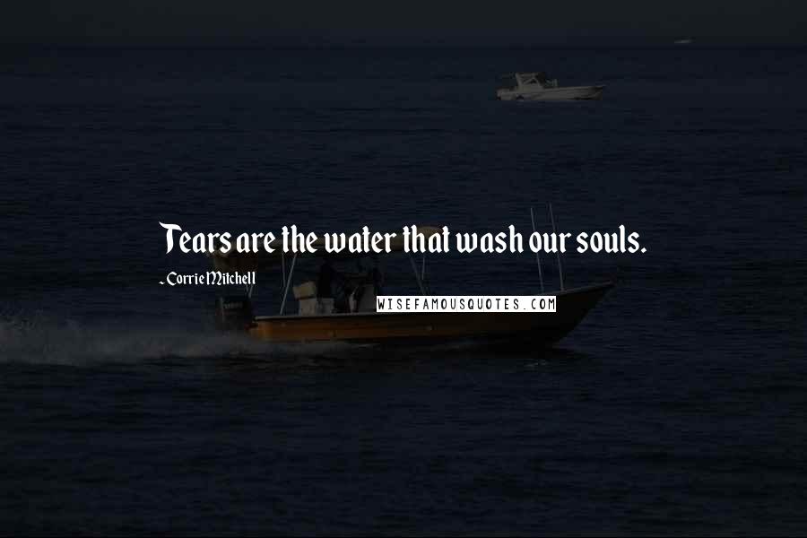 Corrie Mitchell Quotes: Tears are the water that wash our souls.