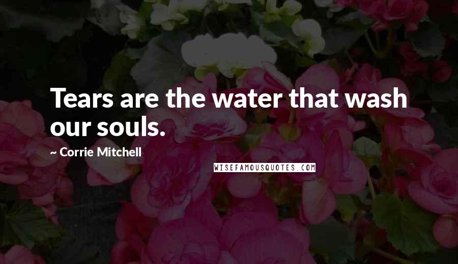 Corrie Mitchell Quotes: Tears are the water that wash our souls.