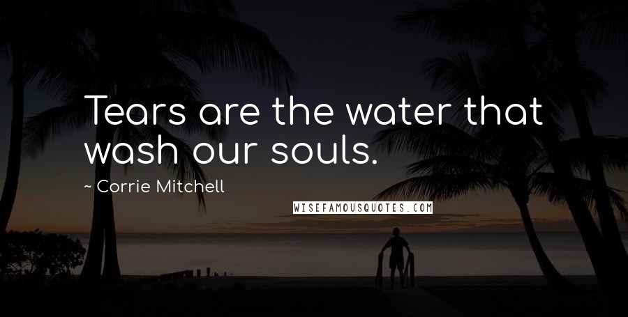 Corrie Mitchell Quotes: Tears are the water that wash our souls.