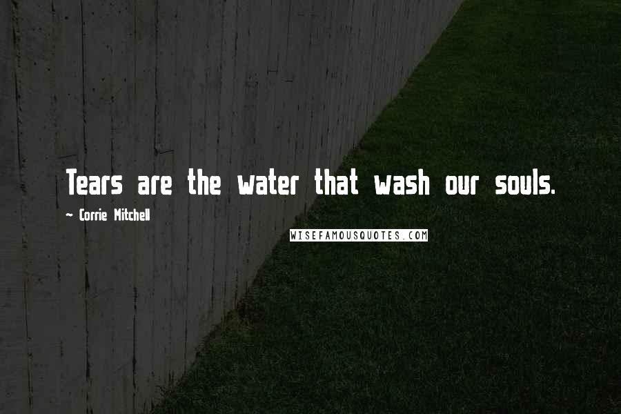 Corrie Mitchell Quotes: Tears are the water that wash our souls.