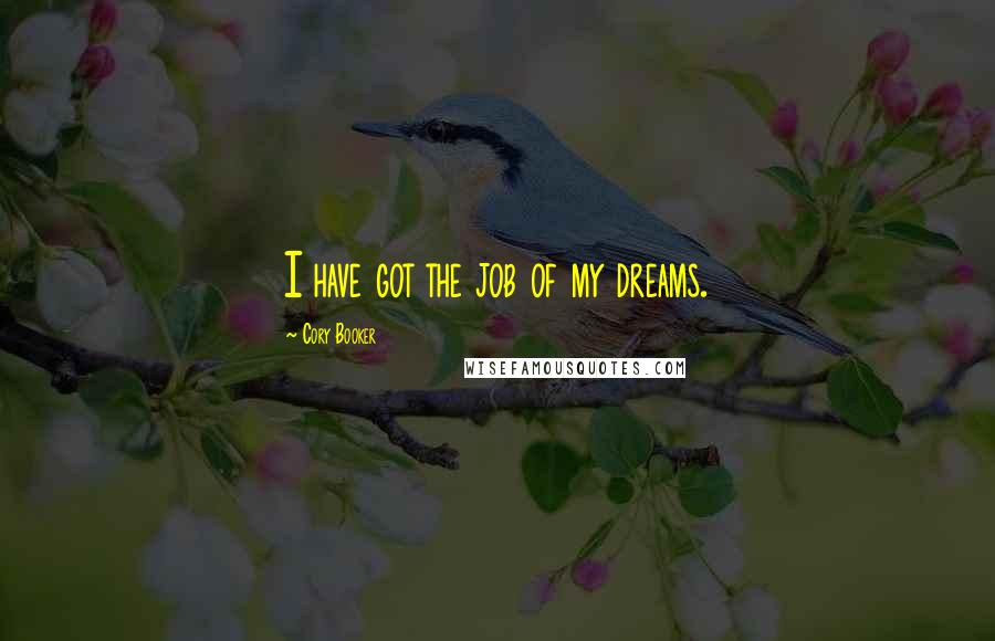 Cory Booker Quotes: I have got the job of my dreams.