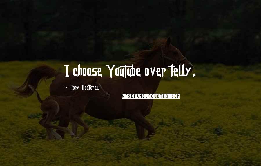Cory Doctorow Quotes: I choose YouTube over telly.
