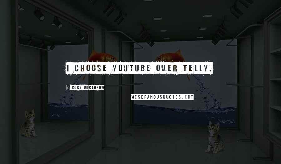 Cory Doctorow Quotes: I choose YouTube over telly.