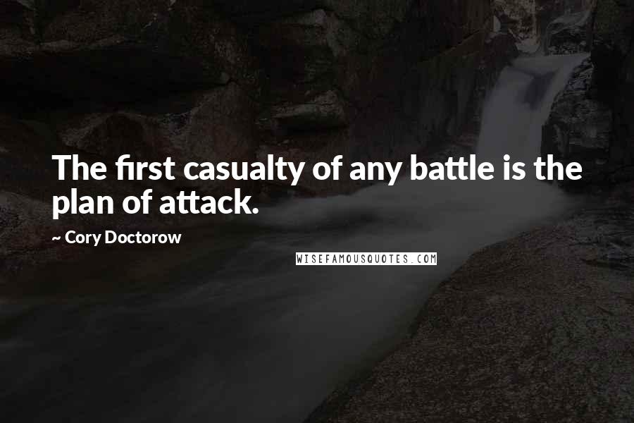 Cory Doctorow Quotes: The first casualty of any battle is the plan of attack.