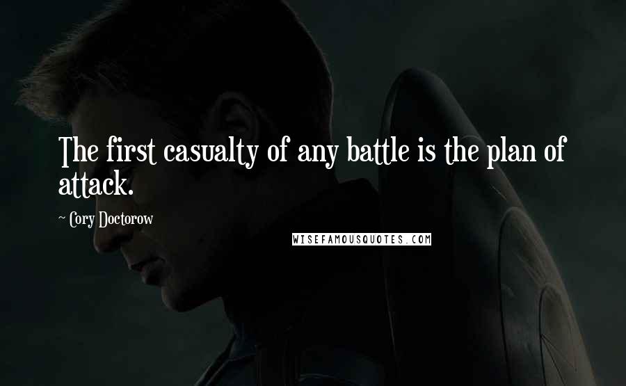 Cory Doctorow Quotes: The first casualty of any battle is the plan of attack.