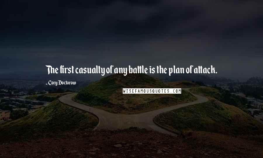 Cory Doctorow Quotes: The first casualty of any battle is the plan of attack.