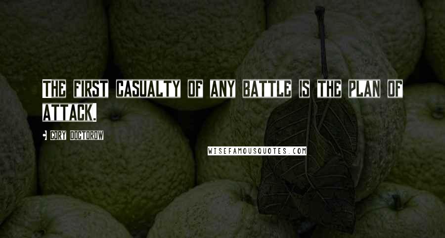 Cory Doctorow Quotes: The first casualty of any battle is the plan of attack.