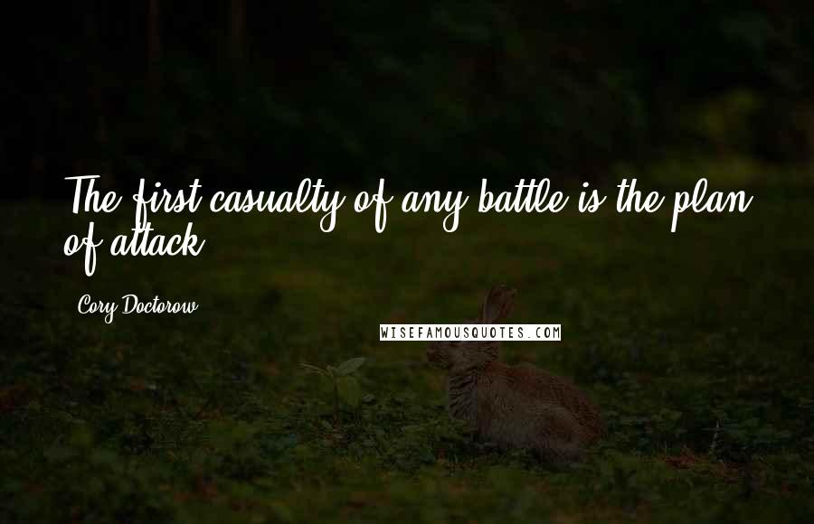 Cory Doctorow Quotes: The first casualty of any battle is the plan of attack.