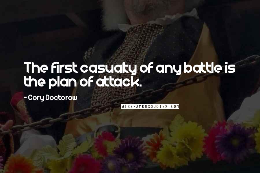 Cory Doctorow Quotes: The first casualty of any battle is the plan of attack.