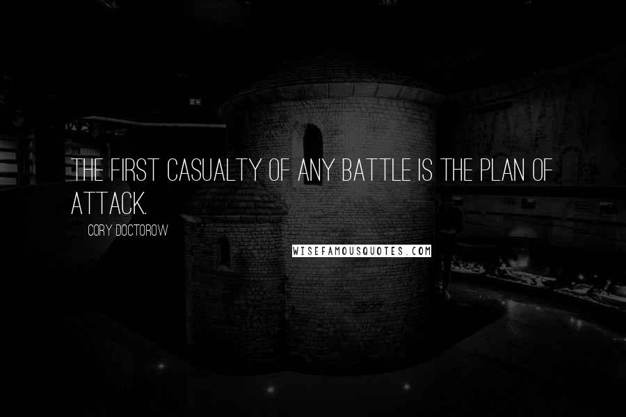 Cory Doctorow Quotes: The first casualty of any battle is the plan of attack.