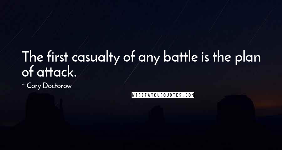 Cory Doctorow Quotes: The first casualty of any battle is the plan of attack.