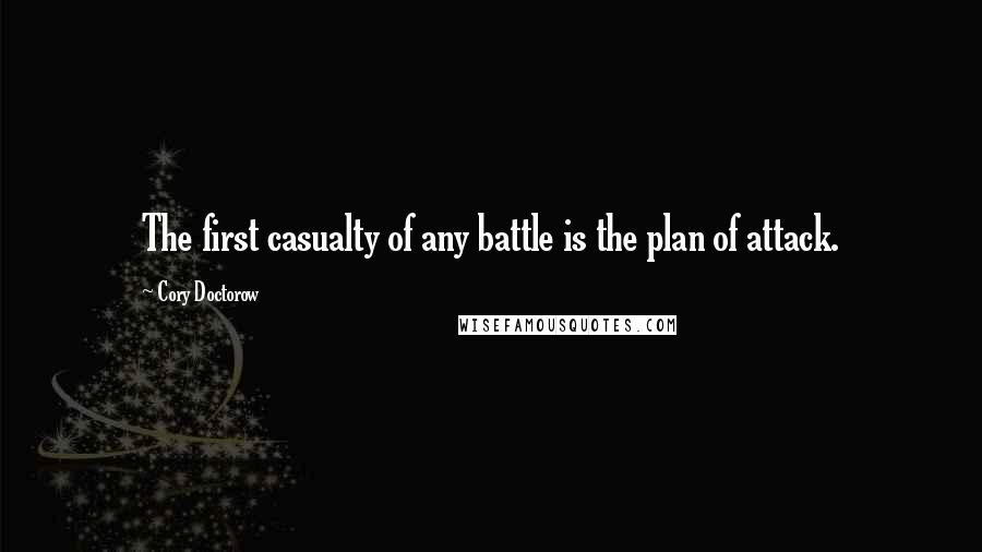 Cory Doctorow Quotes: The first casualty of any battle is the plan of attack.