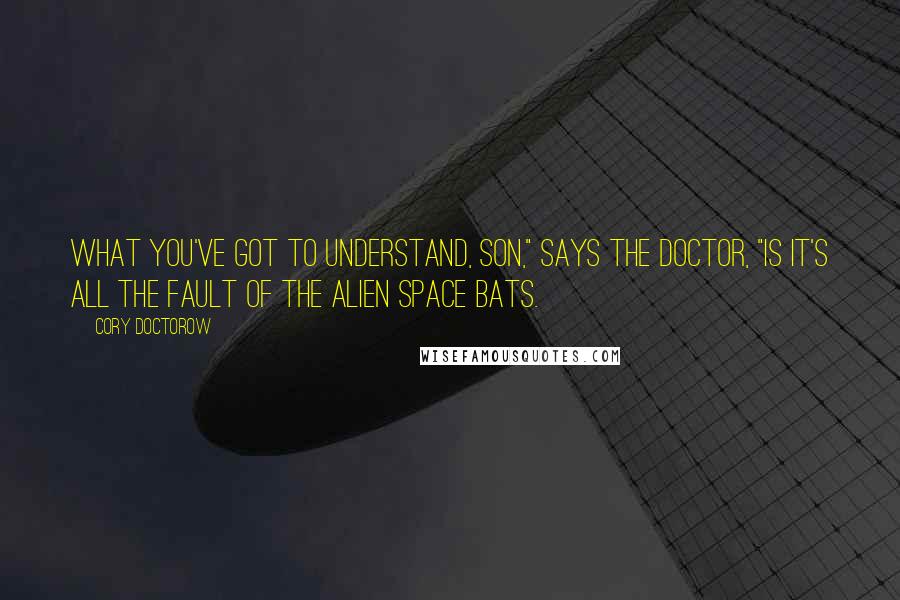 Cory Doctorow Quotes: What you've got to understand, son," says the doctor, "is it's all the fault of the alien space bats.