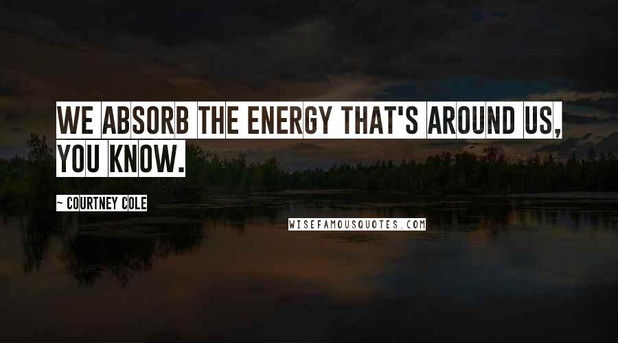 Courtney Cole Quotes: We absorb the energy that's around us, you know.