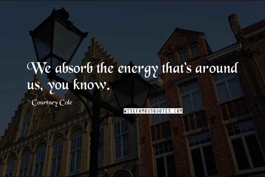 Courtney Cole Quotes: We absorb the energy that's around us, you know.