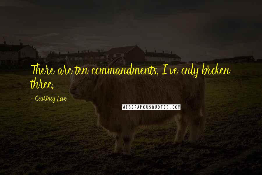 Courtney Love Quotes: There are ten commandments, I've only broken three.
