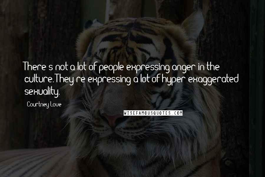 Courtney Love Quotes: There's not a lot of people expressing anger in the culture. They're expressing a lot of hyper-exaggerated sexuality.