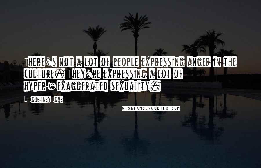 Courtney Love Quotes: There's not a lot of people expressing anger in the culture. They're expressing a lot of hyper-exaggerated sexuality.