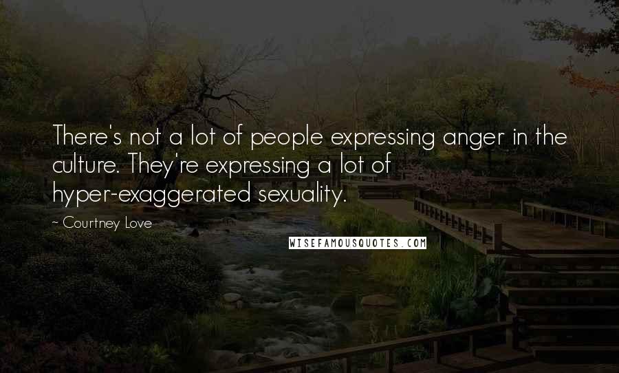 Courtney Love Quotes: There's not a lot of people expressing anger in the culture. They're expressing a lot of hyper-exaggerated sexuality.