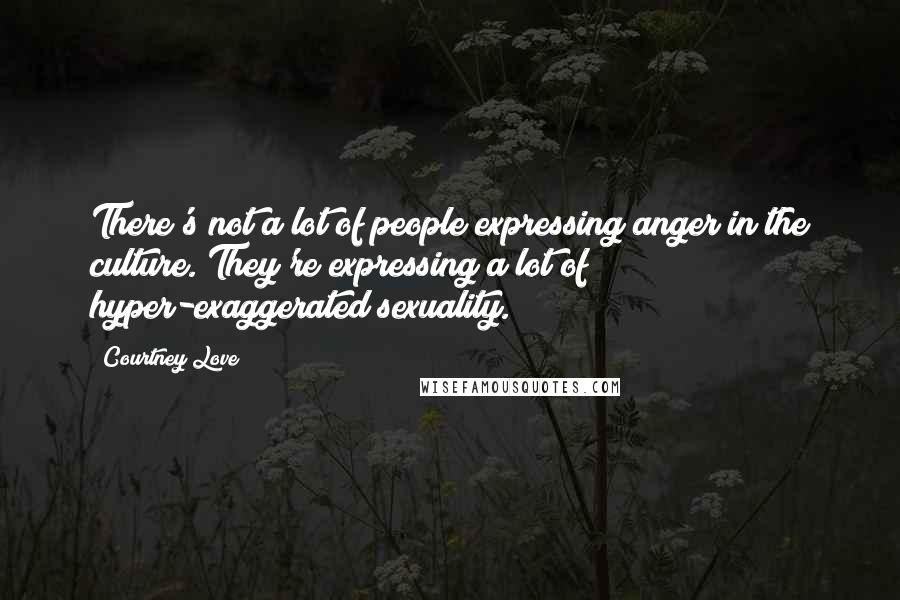 Courtney Love Quotes: There's not a lot of people expressing anger in the culture. They're expressing a lot of hyper-exaggerated sexuality.