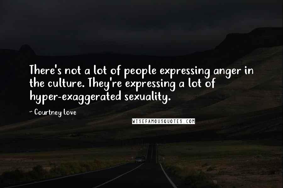 Courtney Love Quotes: There's not a lot of people expressing anger in the culture. They're expressing a lot of hyper-exaggerated sexuality.