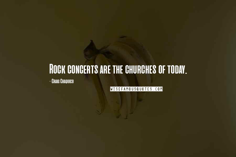 Craig Chaquico Quotes: Rock concerts are the churches of today.