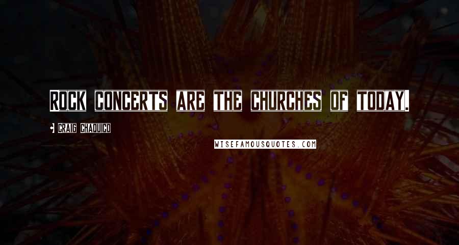Craig Chaquico Quotes: Rock concerts are the churches of today.