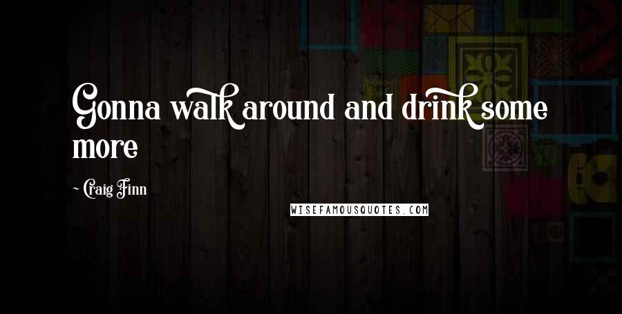 Craig Finn Quotes: Gonna walk around and drink some more