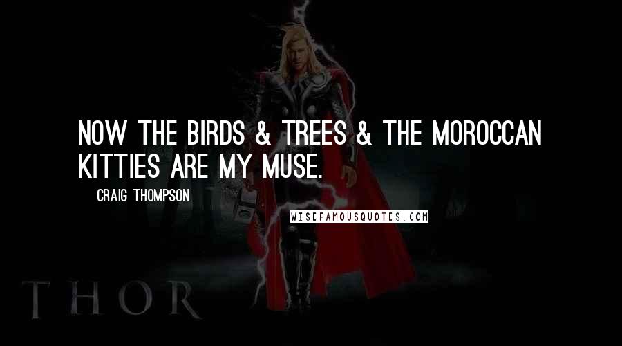 Craig Thompson Quotes: Now the birds & trees & the moroccan kitties are my muse.