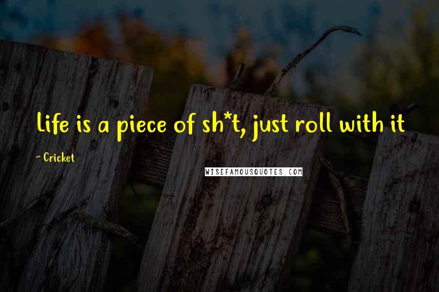 Cricket Quotes: Life is a piece of sh*t, just roll with it