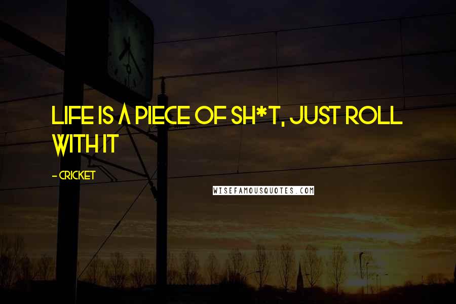 Cricket Quotes: Life is a piece of sh*t, just roll with it