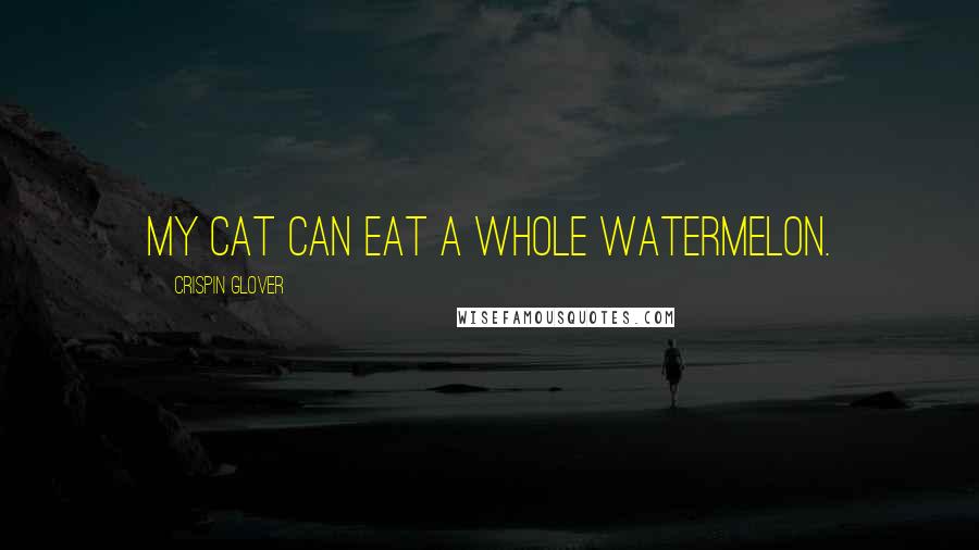 Crispin Glover Quotes: My cat can eat a whole watermelon.