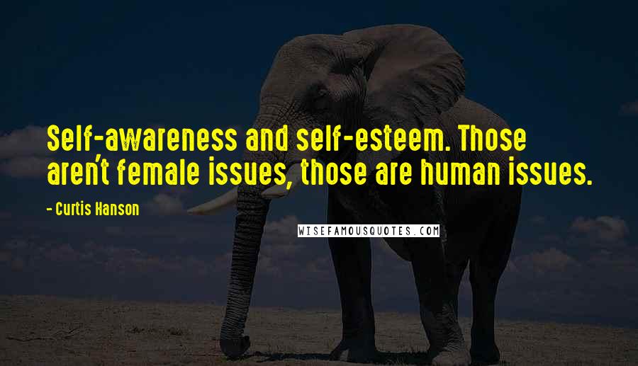 Curtis Hanson Quotes: Self-awareness and self-esteem. Those aren't female issues, those are human issues.