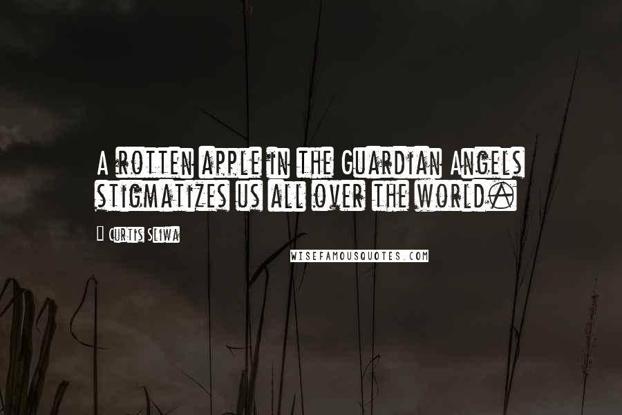 Curtis Sliwa Quotes: A rotten apple in the Guardian Angels stigmatizes us all over the world.