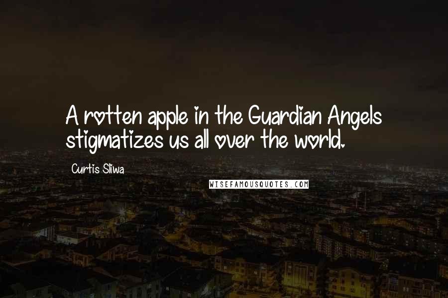Curtis Sliwa Quotes: A rotten apple in the Guardian Angels stigmatizes us all over the world.