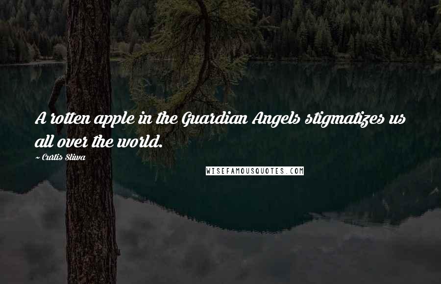 Curtis Sliwa Quotes: A rotten apple in the Guardian Angels stigmatizes us all over the world.