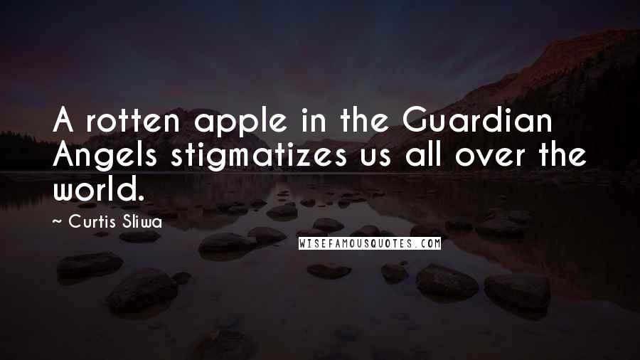 Curtis Sliwa Quotes: A rotten apple in the Guardian Angels stigmatizes us all over the world.