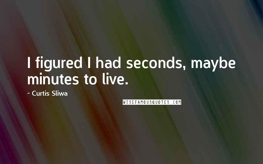Curtis Sliwa Quotes: I figured I had seconds, maybe minutes to live.
