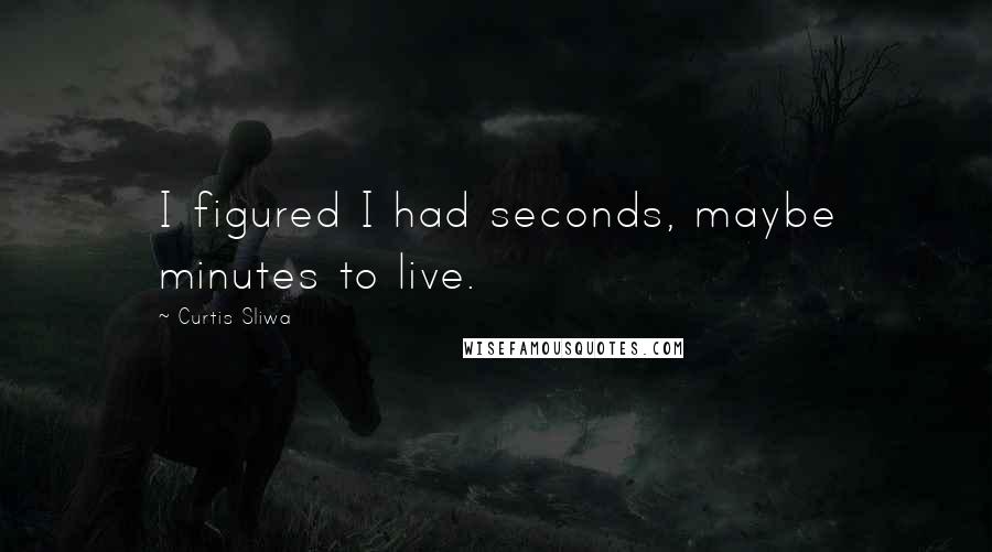 Curtis Sliwa Quotes: I figured I had seconds, maybe minutes to live.