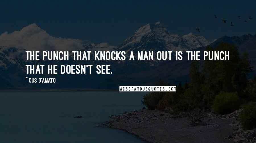 Cus D'Amato Quotes: The punch that knocks a man out is the punch that he doesn't see.