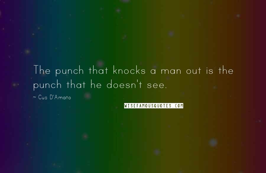 Cus D'Amato Quotes: The punch that knocks a man out is the punch that he doesn't see.