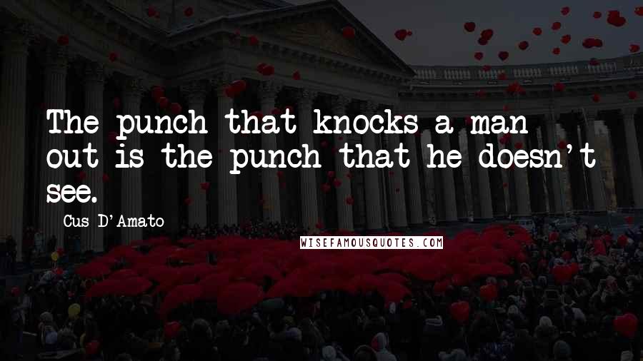 Cus D'Amato Quotes: The punch that knocks a man out is the punch that he doesn't see.