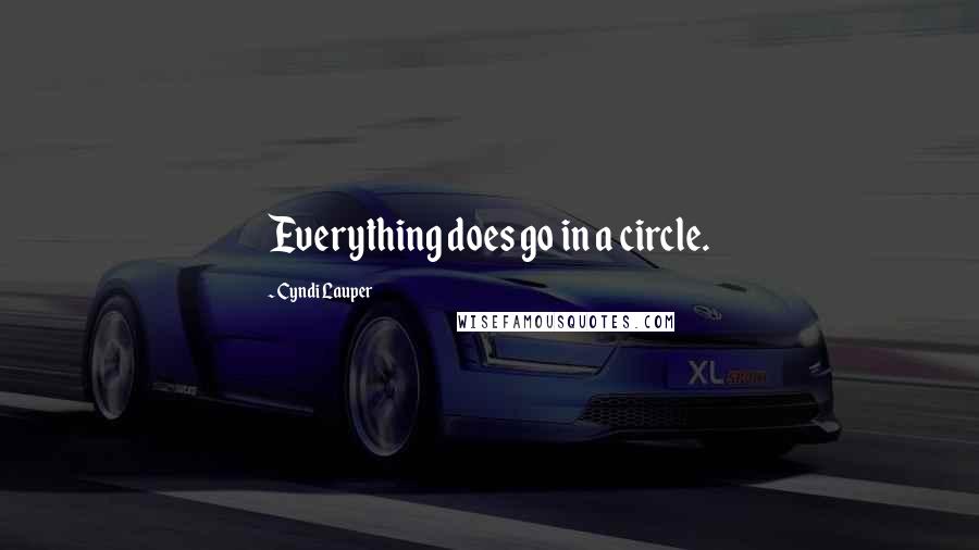 Cyndi Lauper Quotes: Everything does go in a circle.