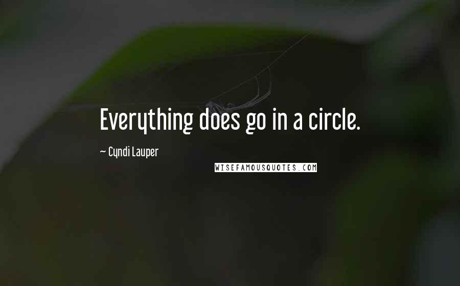 Cyndi Lauper Quotes: Everything does go in a circle.