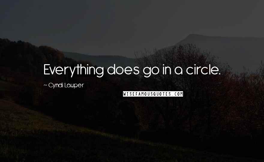 Cyndi Lauper Quotes: Everything does go in a circle.